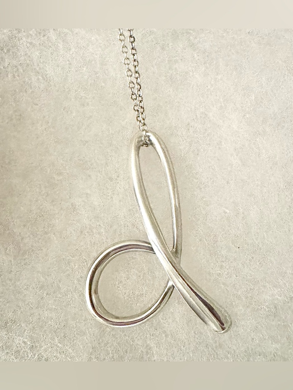 Tiffany & Co. Ultra Rare Vintage 1983 Peretti 925 Silver XL Alphabet D Necklace